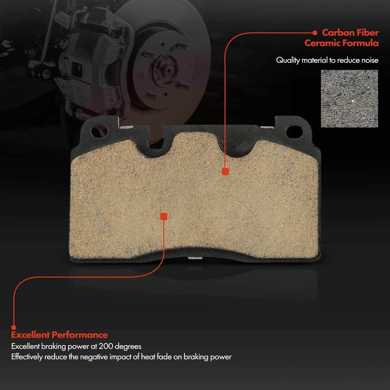 6x Front Drilled Brake Rotor & Ceramic Brake Pad for Audi Q5 2014-2017 2.0L 3.0L gallery