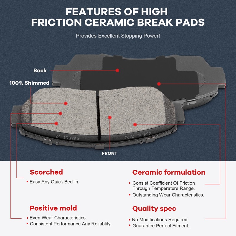 FOR 2005 - 2010 HONDA ODYSSEY FRONT & REAR DRILLED BRAKE ROTORS + BRAKE PADS gallery