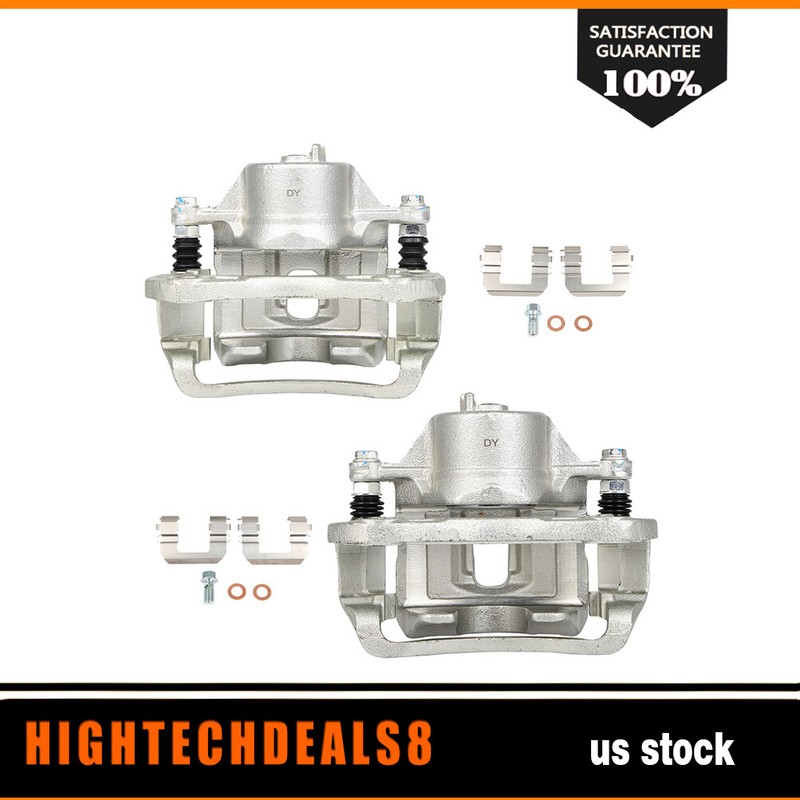 Front Left Right Brake Calipers w/ Bracket Pair For Hyundai Tucson 2005-2009