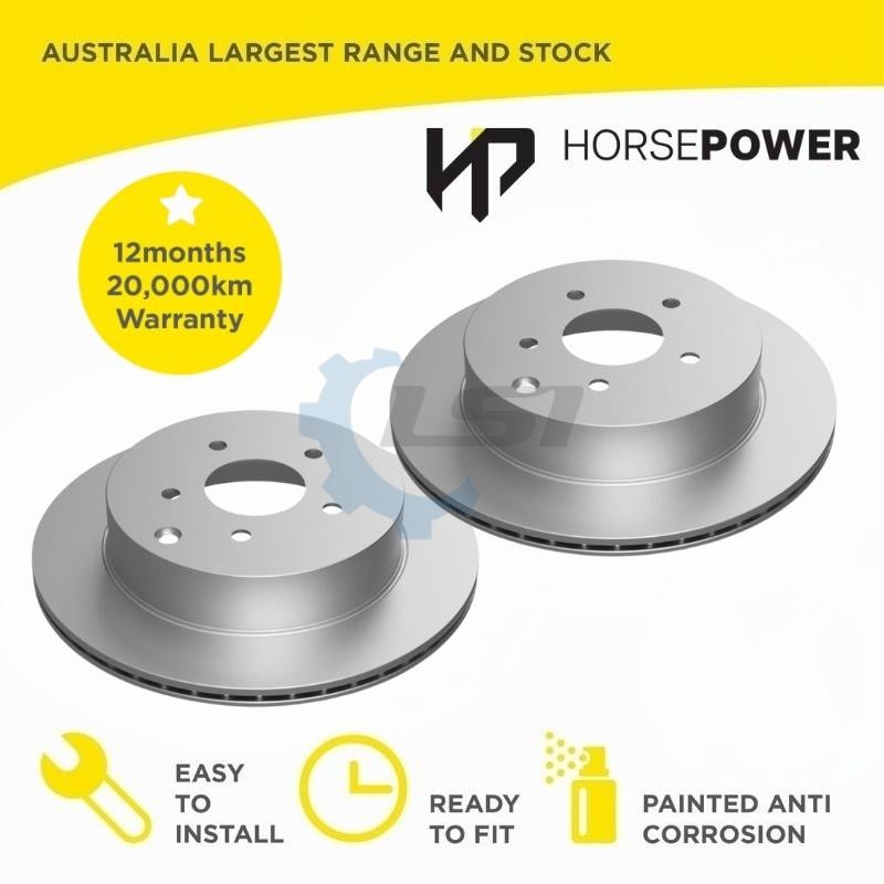Rear Brake Disc Rotors Set for Nissan Elgrand E52 2.5L 3.5L 08/2010-on 190mm ...