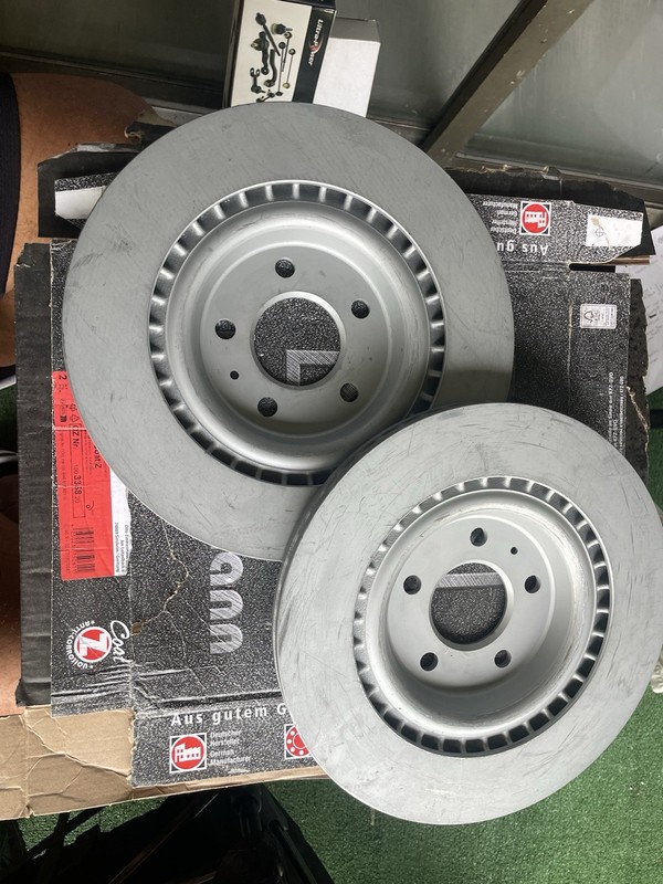 Set Of Two Rear Disc Brake Rotors For Audi Zimmermann Coat Z New With Details
