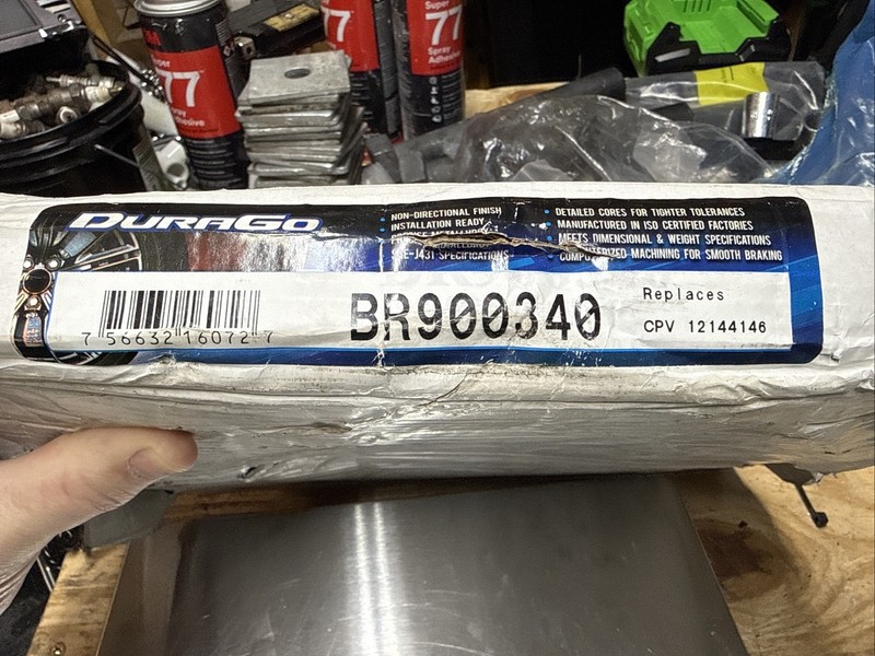 Frt Disc Brake Rotor DuraGo BR900340 open box rotor for various Toyota Vehicles