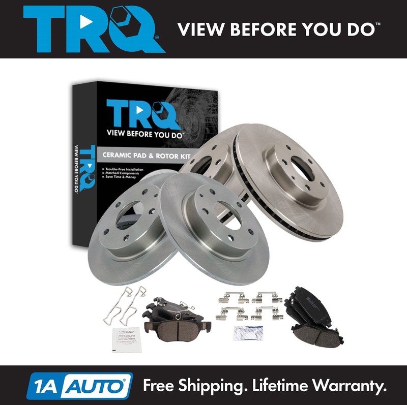 TRQ Brake Pad & Rotor Kit Ceramic Fits 2020-2021 Mazda CX-30