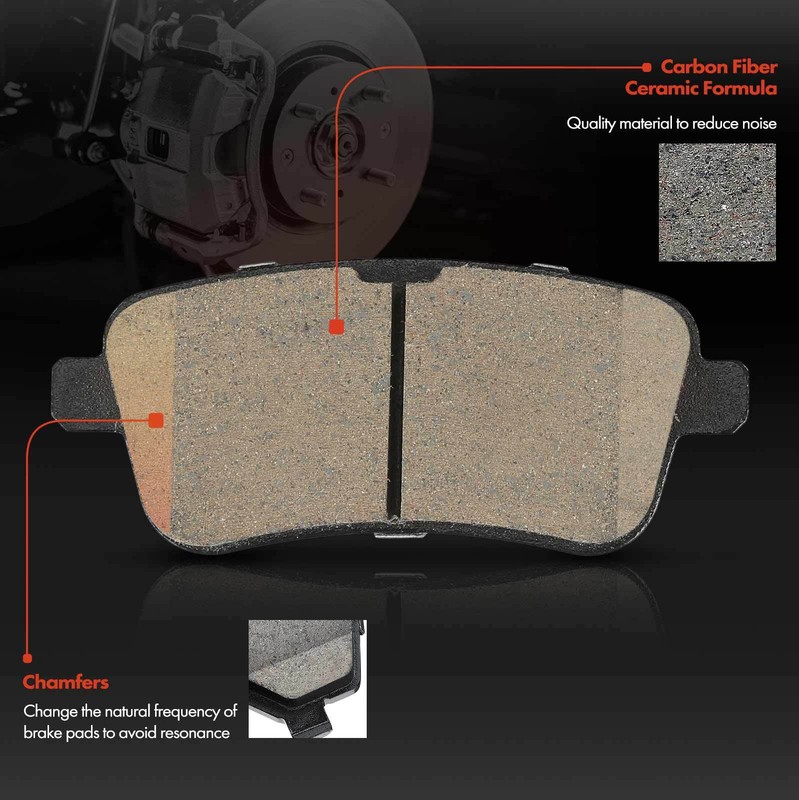 6pcs Rear Disc Brake Rotors +Ceramic Brake Pads for Mercedes-Benz GLE300d GLE350 gallery