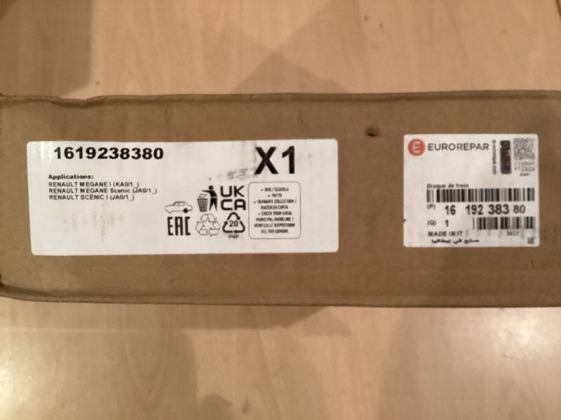 1 RENAULT MEGANE SCENIC SOLID REAR BRAKE DISC & ABS RING BEARING 274mm x 11mm gallery