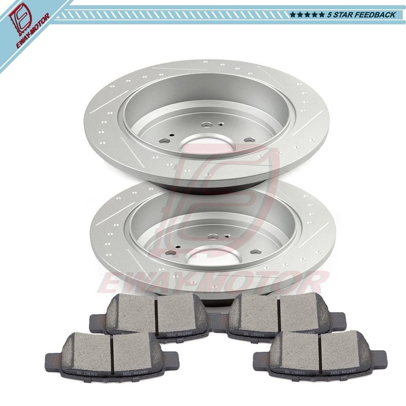 For 2005 2006 2007 2008-2010 Honda Odyssey Rear Ceramic Brake Rotors And Pads