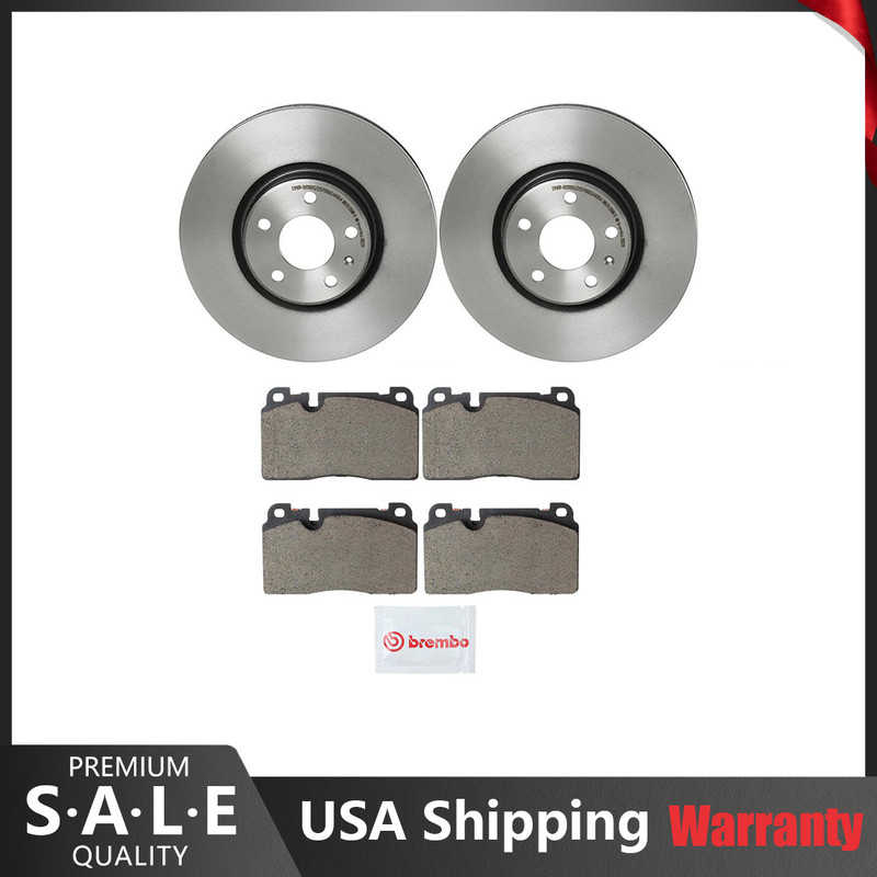 Brembo Front Standard Brake Kit Ceramic Pads Vented Disc Rotors for Q5 PR-1LB/C