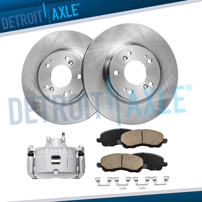 Front Disc Rotors Left Caliper Brake Pads for 2007- 2014 Caliber Patriot Sebring