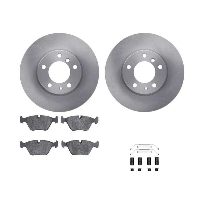 For BMW 740i/740iL 1993 1994 Brake Rotor Set Front | 5 Lug | Cast Iron | Vented gallery