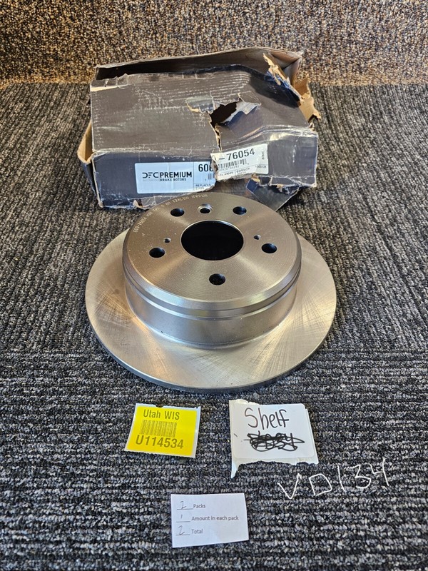 (QTY 2) DFC 600-76054 Premium Solid Rear Brake Rotor For Toyota Camry 1992-2001 gallery