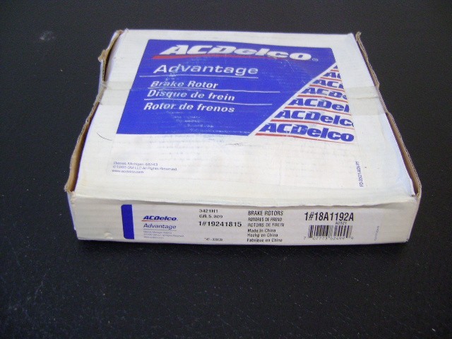 18A1192A 19241815 ACDelco Disc Brake Rotor For 01-07 Buick Rendezvous Pontiac
