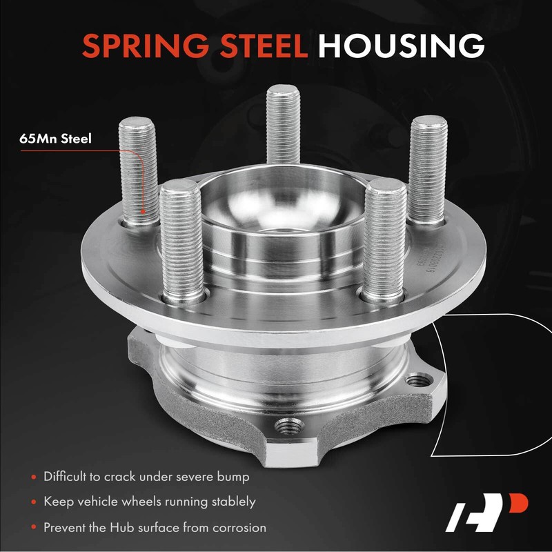 A-Premium Rear Drilled Rotor & Pad+Wheel Hub Bearing for Dodge Charger 2009-2014 gallery