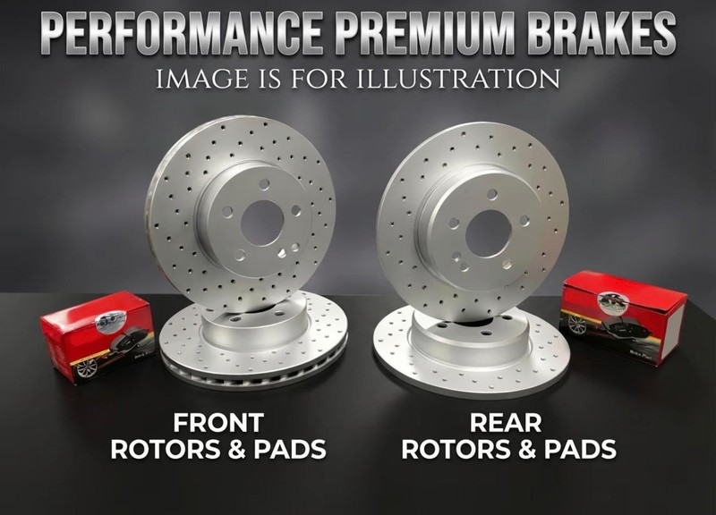 FOR CITROEN DS3 1.2L (MK2) FRONT REAR DRILLED BRAKE DISCS & BREMBO PADS gallery