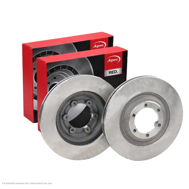 2x APEC Front Brake Discs For ISUZU D-MAX II 2.5 CRDi 4×4 2012-18 DSK3076