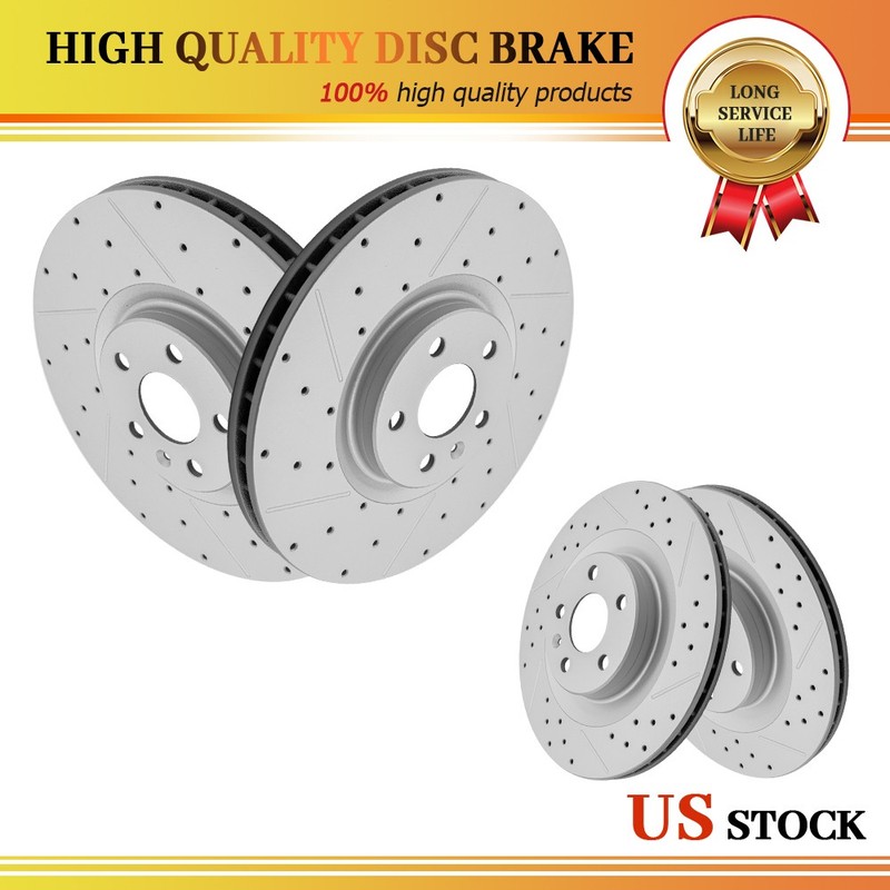 For Volvo S60 XC90 XC60 S90 V60 V90 Cross Country Front Rear Drilled Brake Rotor