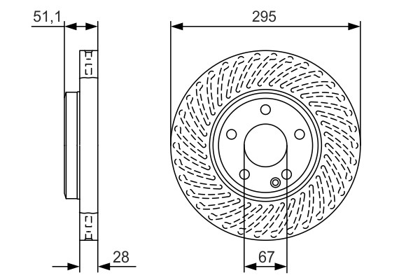 2x Brake Discs Pair Vented Front 295mm 0986479A58 Bosch Set A2464212412 BD2129 gallery