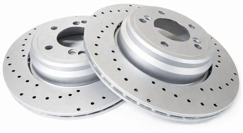 FOR BMW Z4 M3 E46 3.2 2000-2007 REAR PERFORMANCE DRILLED BRAKE DISCS 328mm