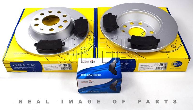 REAR AXLE BRAKE SET DISCS PAD AUDI SKODA VW SEAT COMLINE ADB01284 ADC1467