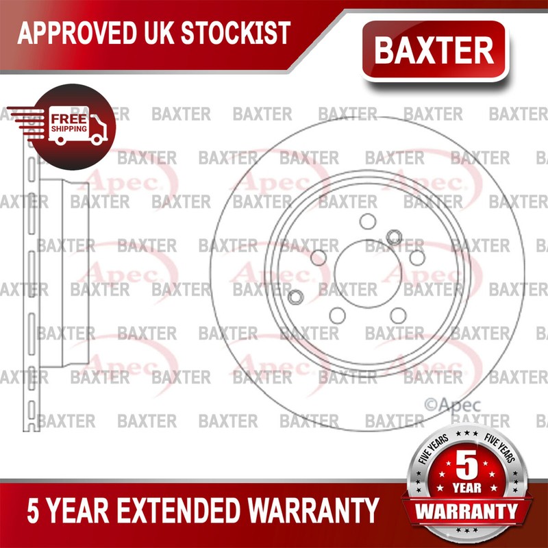 Fits Land Rover Range 2009-2012 4.4 D 4.9 Baxter Rear 1x Brake Disc LR011891