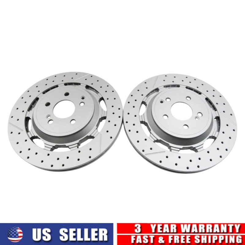 4x Front & Rear Brake Rotors Fits Mercedes-Benz W222 S63 AMG S65 AMG 2014-2020 gallery