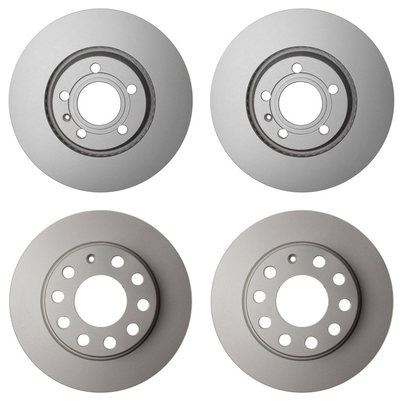 Hella Front 312mm Rear 255mm Brake Rotors Kit For Audi A4 A4 Quattro 2002-2006