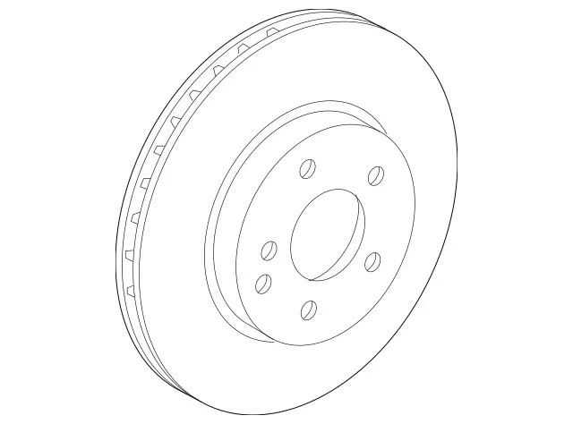 Genuine Mercedes-Benz Disc Brake Rotor Front 000-421-15-12-07
