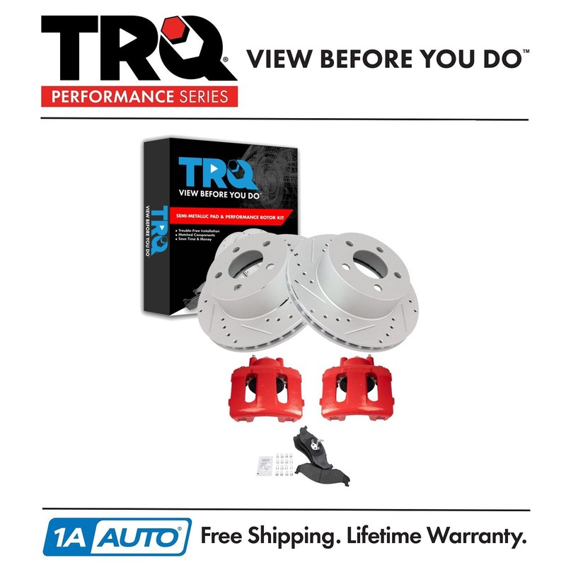 TRQ Performance Front Brake Pad & Rotor Kit Fits 1991-1999 Jeep