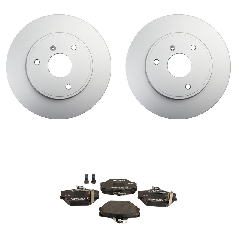 Hella Pagid Front 280mm Rotors Low-Met Disc Brake Pad Kit For Smart Fortwo 08-16