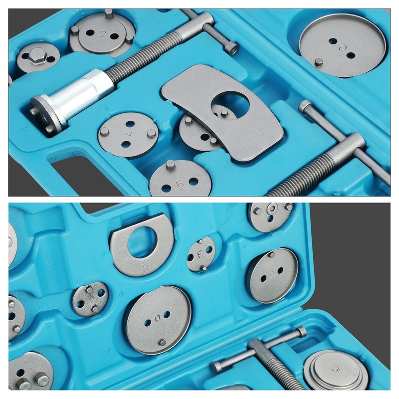 24-Pcs Disc Brake Caliper Piston Compressor Tool Kit with Carrying Case - Auto R gallery