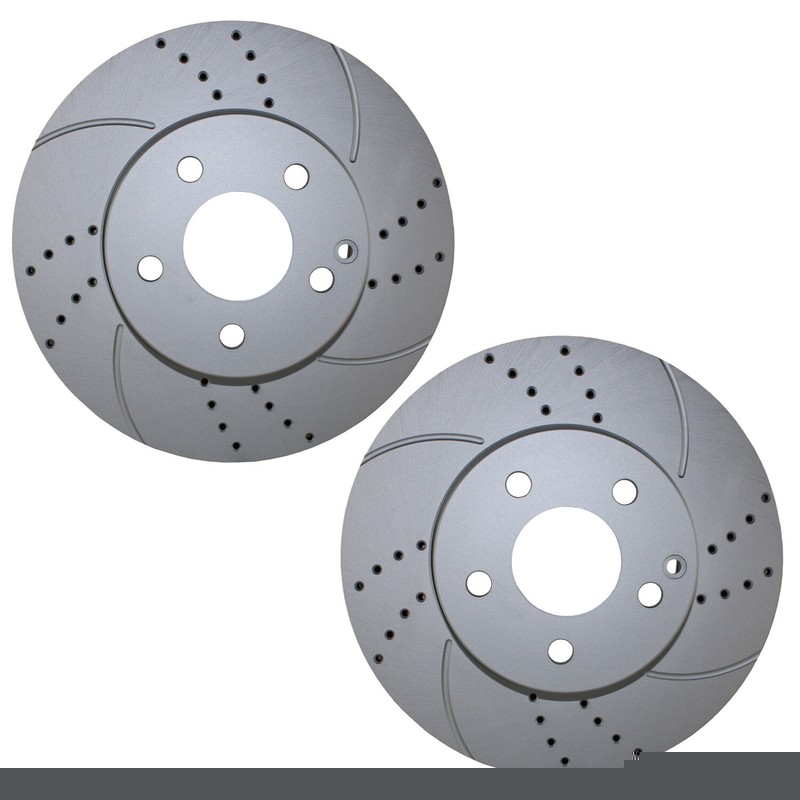 Bison Performance Pair Set Front Drilled 285mm Brake Rotors for W204 W212 R172
