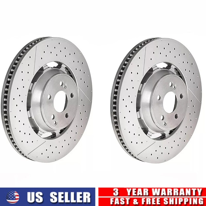 4x Front & Rear Brake Rotors Fits Mercedes-Benz W222 S63 AMG S65 AMG 2014-2020 gallery
