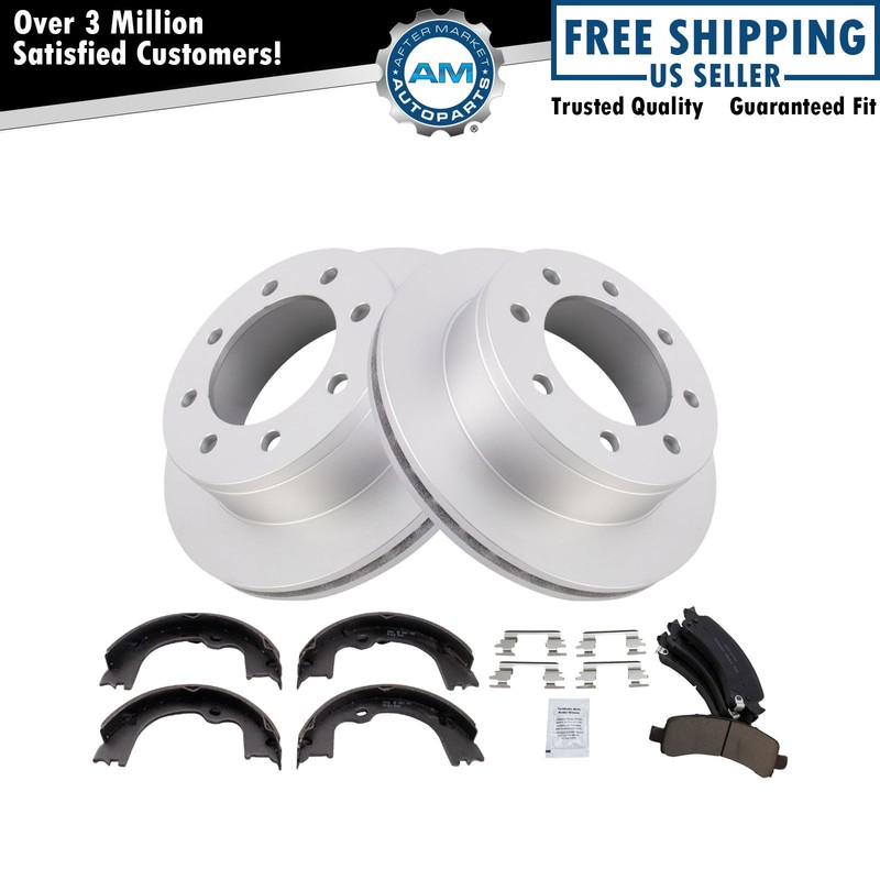 Rear Brake Pad & Rotor Kit For 08-16 Chevrolet Express 2500 3500 GMC Savana