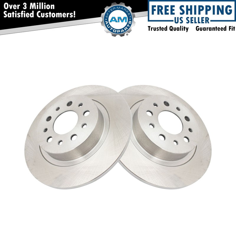 Rear Brake Rotors Set Solid For 2014-2020 Fiat 500L