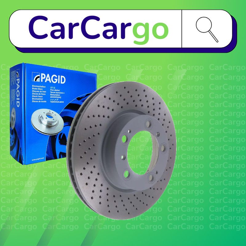 Pagid Vented Perforated Front Brake Discs Porsche Boxster S 3.4 2006-2011 318 mm