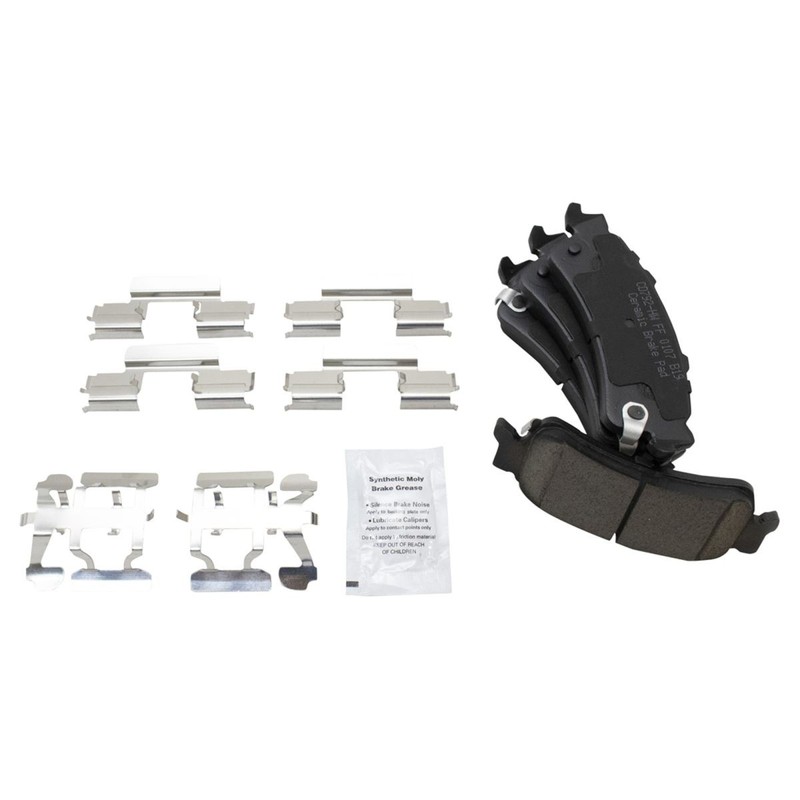TRQ Front & Rear Ceramic Disc Brake Pad Performance Rotor & Hardware Kit for GM gallery