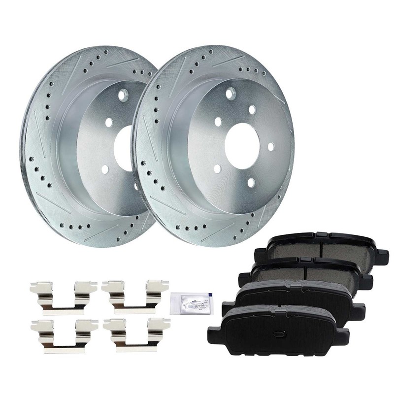Brake Disc and Pad Kits 2-Wheel Set Rear for Nissan Pathfinder Murano QX60 Q70 gallery