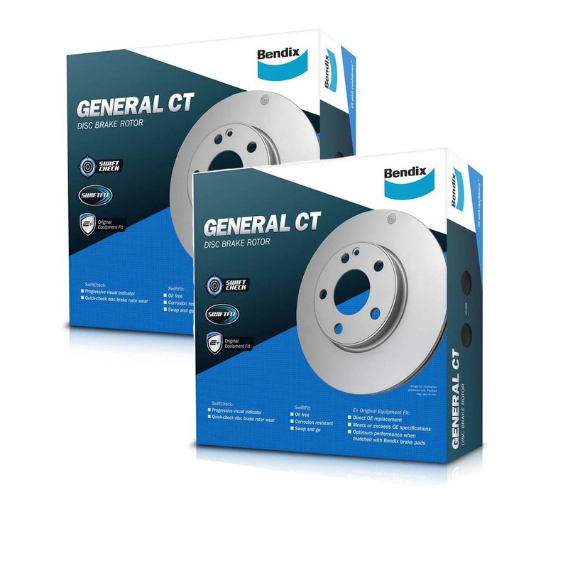 2x Bendix Rear Brake Rotors for Mazda 6 GG GH 2.0 2.3 02~12 MX5 NC 1.8 2.0 05~15