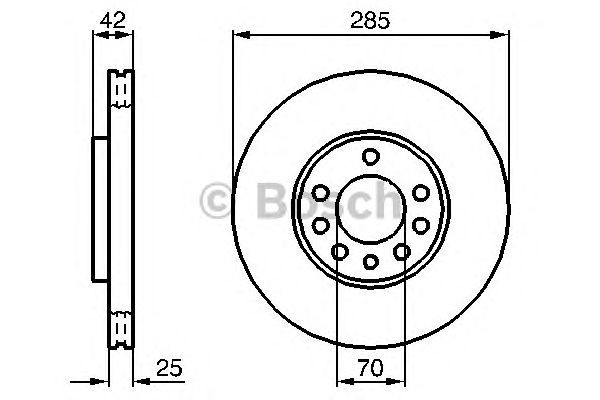 Bosch Brake Discs Front Diameter 285mm Internally Vented 0986479107 gallery