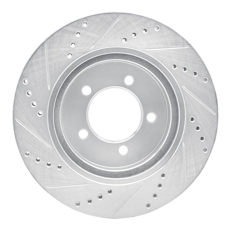 Dynamic Friction 631-54203R DFC Brake Rotor - Drilled and Slotted - Silver gallery
