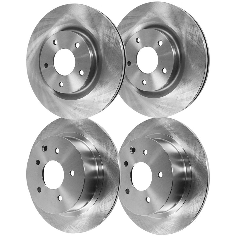 Front and Rear Brake Rotors For 2017-2019 Nissan Sentra With Rear Disc Brake