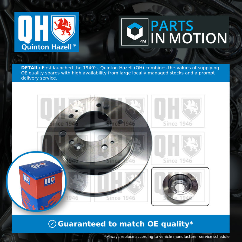 2x Brake Discs Pair Vented fits KIA SORENTO Mk1 2.5D Rear 06 to 11 D4CB 315mm QH