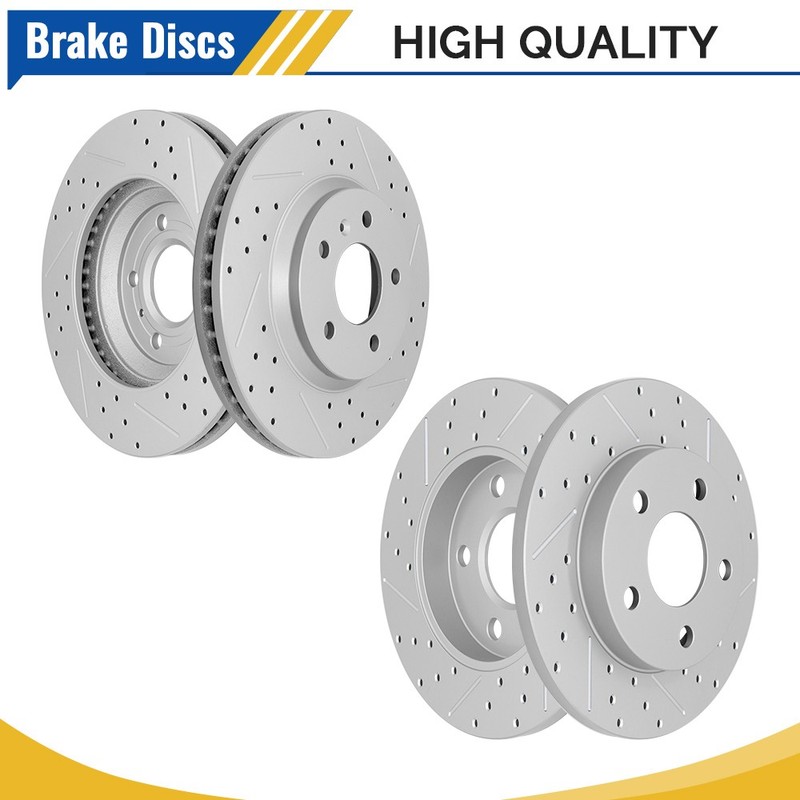Front & Rear Disc Brake Rotors Set for 2011-2013 Chevrolet Impala NO Police/Taxi