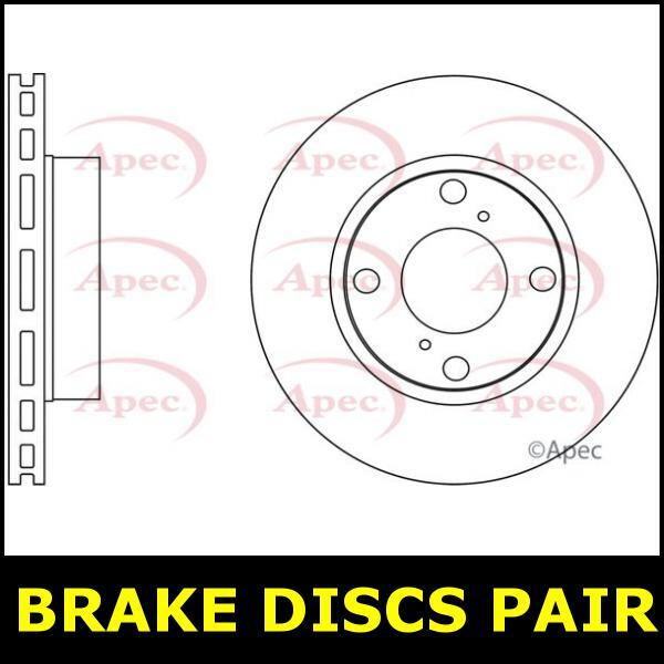 Brake Discs Pair Front FOR SUZUKI ALTO K10 1.0 12->14 Petrol Apec gallery