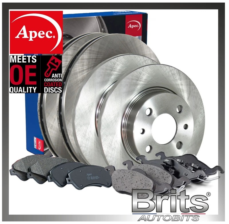 Apec Blue Front & Rear Brake Discs and Pads for Mercedes Benz C180 1.6 C204