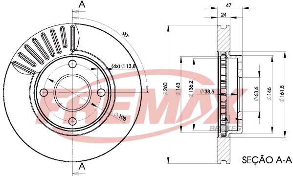 Remax BD-6784 Brake Disc for Ford