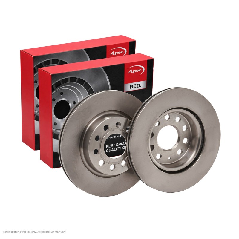 2x APEC Front Brake Discs Fits VW BEETLE Convertible (5 77kW/105HP/1197cc