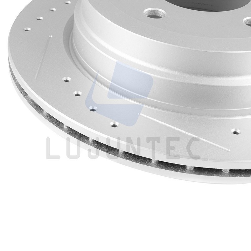 Rear Drill Brake Rotor 300 mm Ceramic Pads Fits 09 10 11 12 13 BMW 328i xDrive gallery