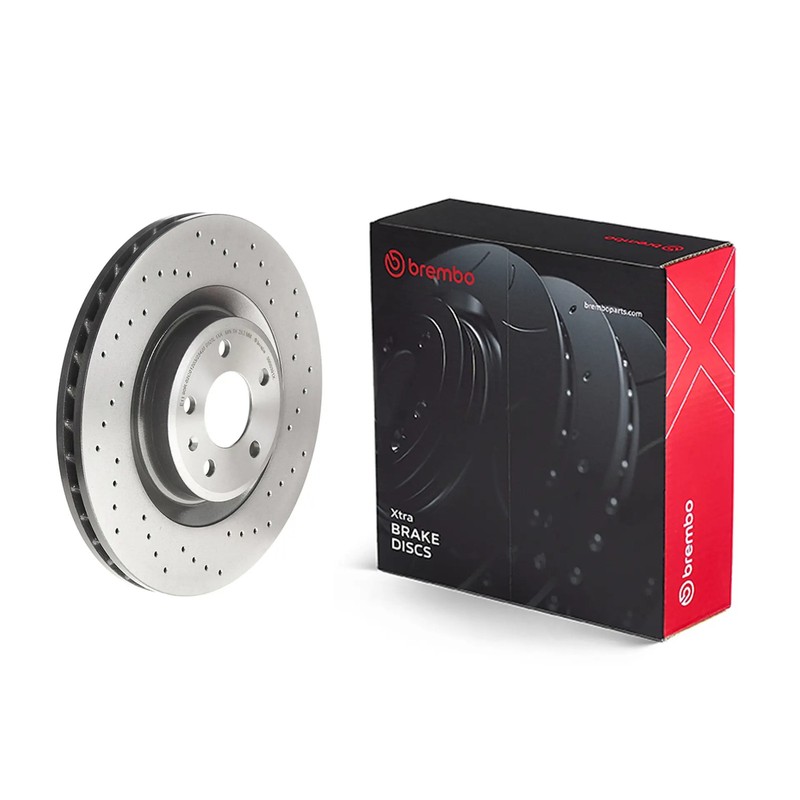 Brembo 09.B039.1X Front Premium Xtra Cross Drilled Rotor for 2010-2011 Audi S4 gallery