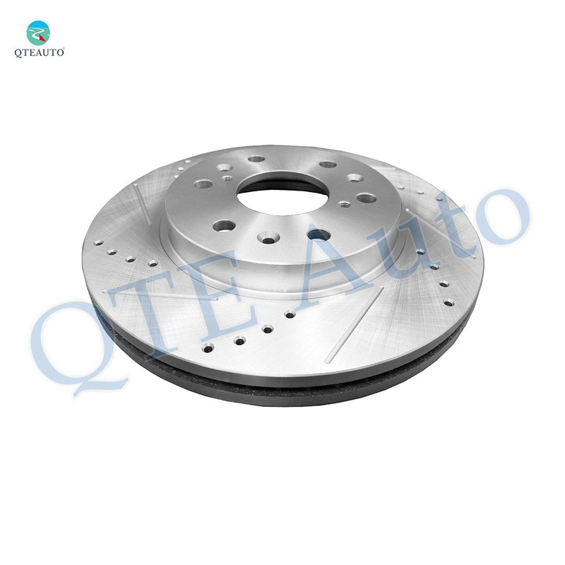 1P Front Right 329.95mm Drilled Brake Rotor For 2007-2013 Cadillac Escalade EXT