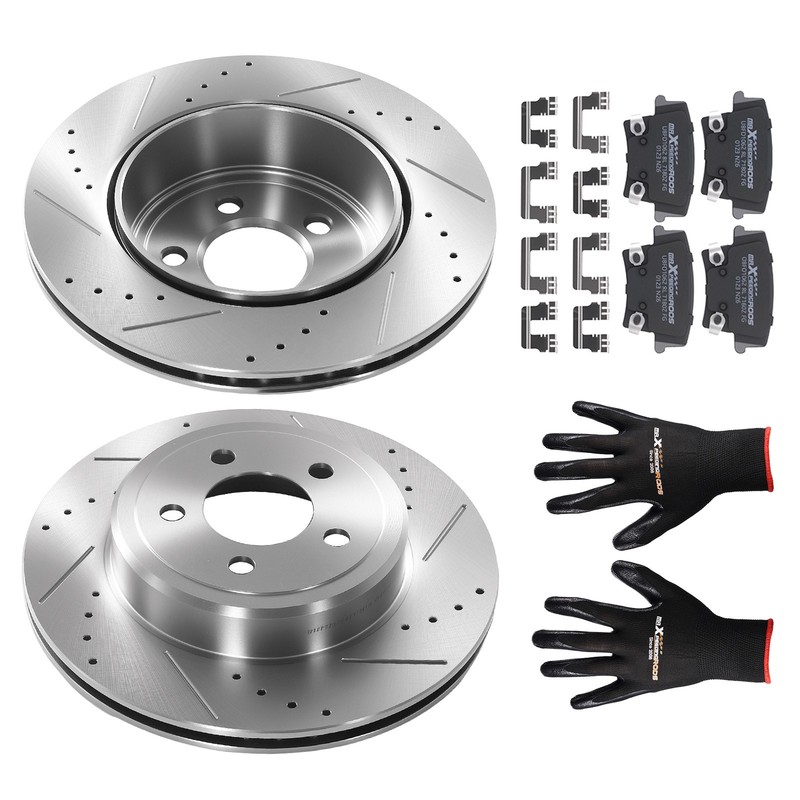 Rear Disc Brake Rotors Ceramic Pads for Chrysler 300 2005-23 Dodge Charger 06-23